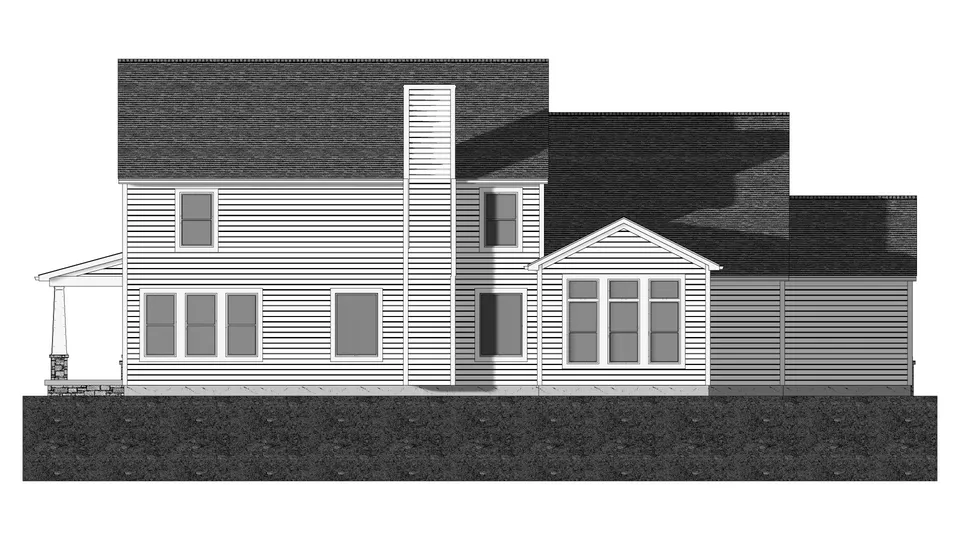The Hollybrook house plan, exterior view 3